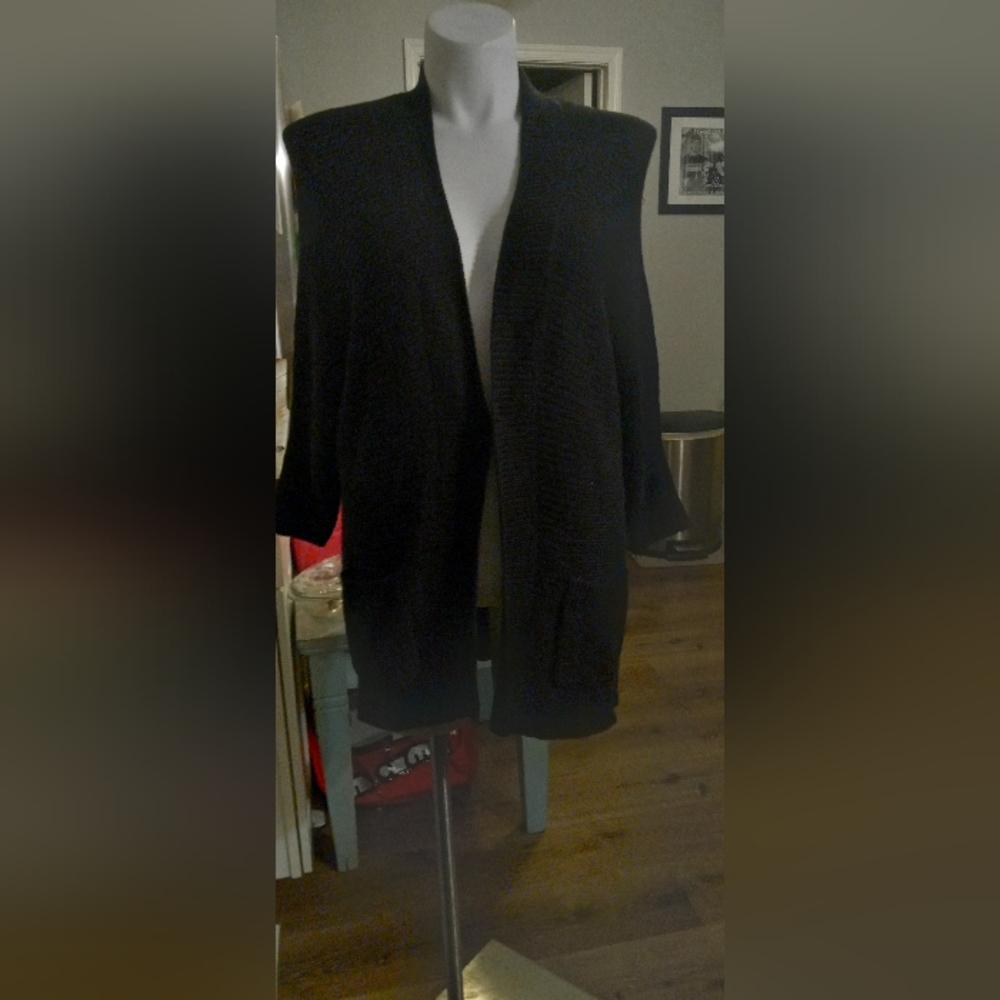 Black sweater cardigan